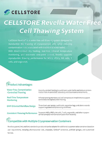 CellStore Revella Water-Free Cell Thawing System