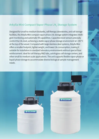 Arkylla Mini Compact Vapor-Phase LN₂ Storage System