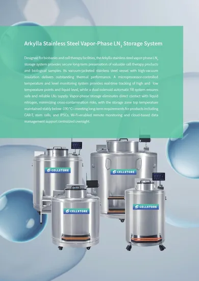 Arkylla Stainless Steel Vapor-Phase LN₂ Storage System