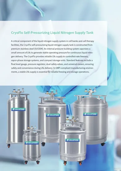 CryoFlo Self-Pressurizing Liquid Nitrogen Supply Tank